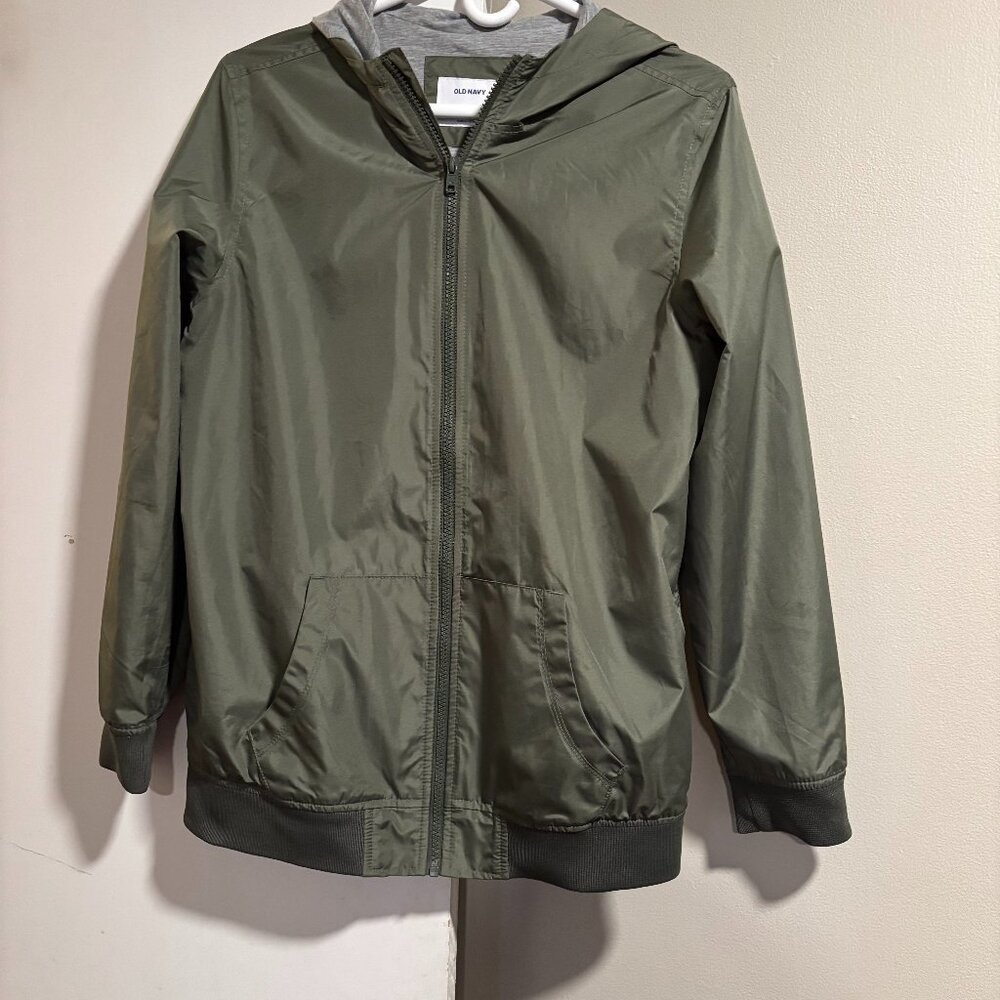 Youth Boys Green Hooded Uniform Windbreaker For Boys SZ: XXL/18